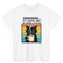 Load image into Gallery viewer, T Shirt Printed My Coffee And I Are Having A Moment