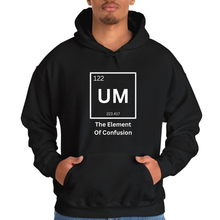 Load image into Gallery viewer, Black Hoodie Printed Um Element Of Confusion