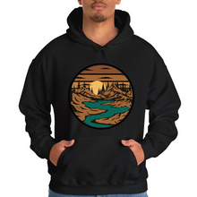 Load image into Gallery viewer, Black Hoodie Printed Winter Hiking