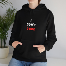 Load image into Gallery viewer, Black Hoodie Printed I Dont Care