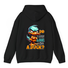 Load image into Gallery viewer, Black Hoodie Printed Give A Duck