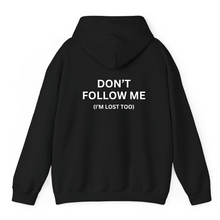 Load image into Gallery viewer, Black Hoodie Printed Dont Follow Me