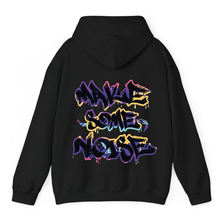 Load image into Gallery viewer, Black Hoodie Printed Make Some Noise