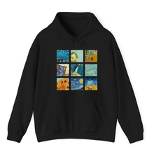 Load image into Gallery viewer, Black Hoodie Printed Van Gogh