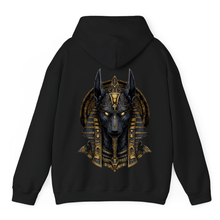 Load image into Gallery viewer, Black Hoodie Printed Horus Anubis