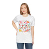 T Shirt Printed Colorful Flowers