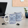 Aesthetic Blue Printed Coffee Mug