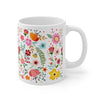Colorful Flowers Everywhere Printed Coffee Mug
