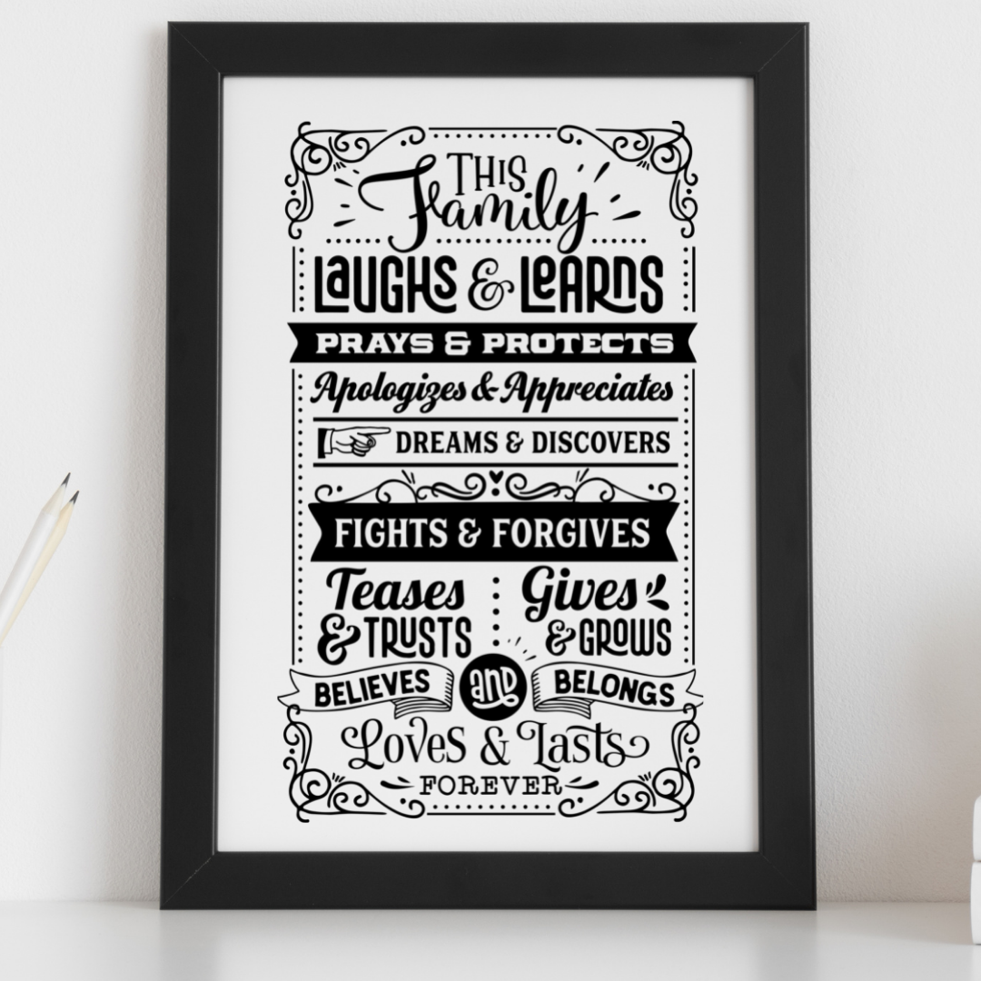 Family Lasts Forever Wall Art