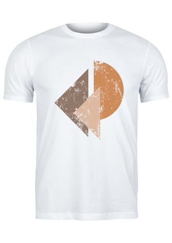 Unisex T Shirt Printed Vintage Abstract Shapes