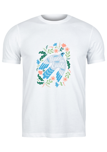 Unisex T Shirt Printed Peace Pigeon
