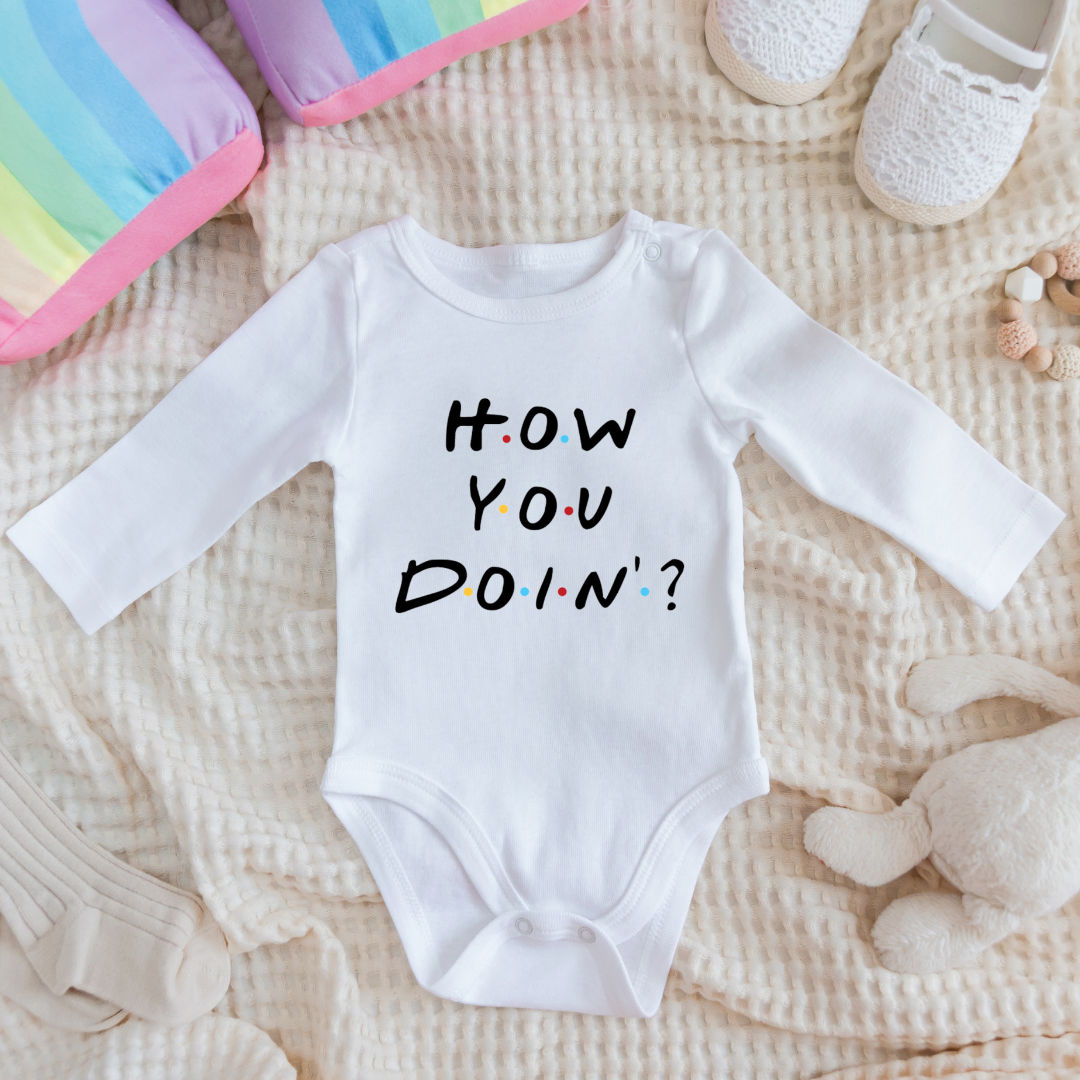 Baby Bodysuit Onesie How You Doin Long Sleeves