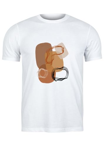 Unisex T Shirt Printed Abstract Shapes Lines