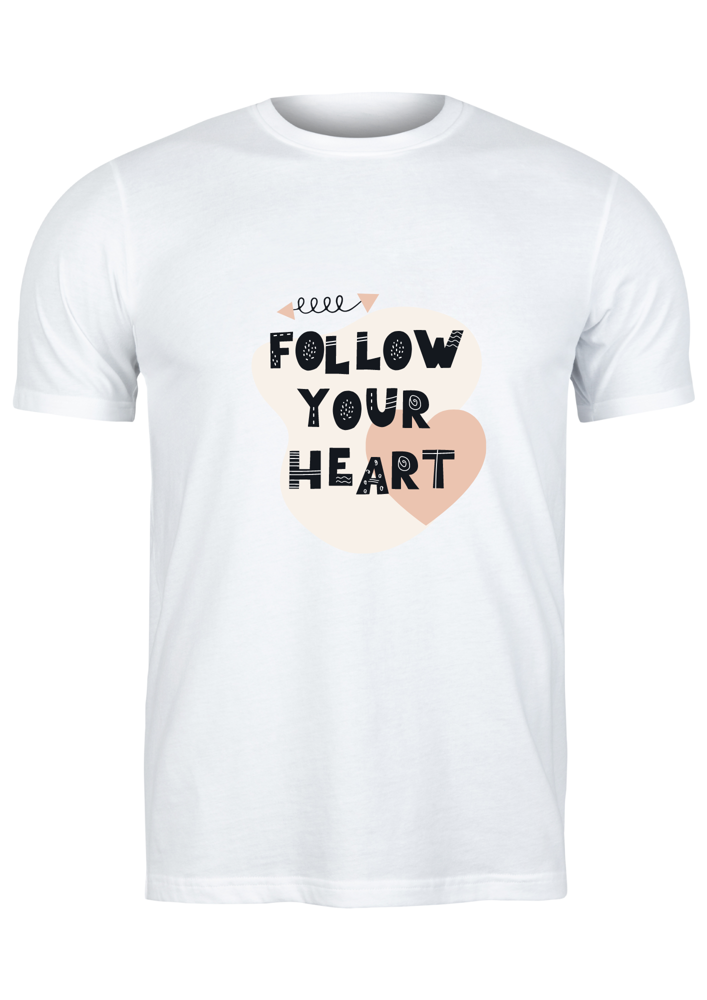 Unisex T Shirt Printed Follow Your Heart