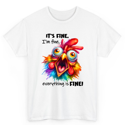 T Shirt Printed Everything Is Fine