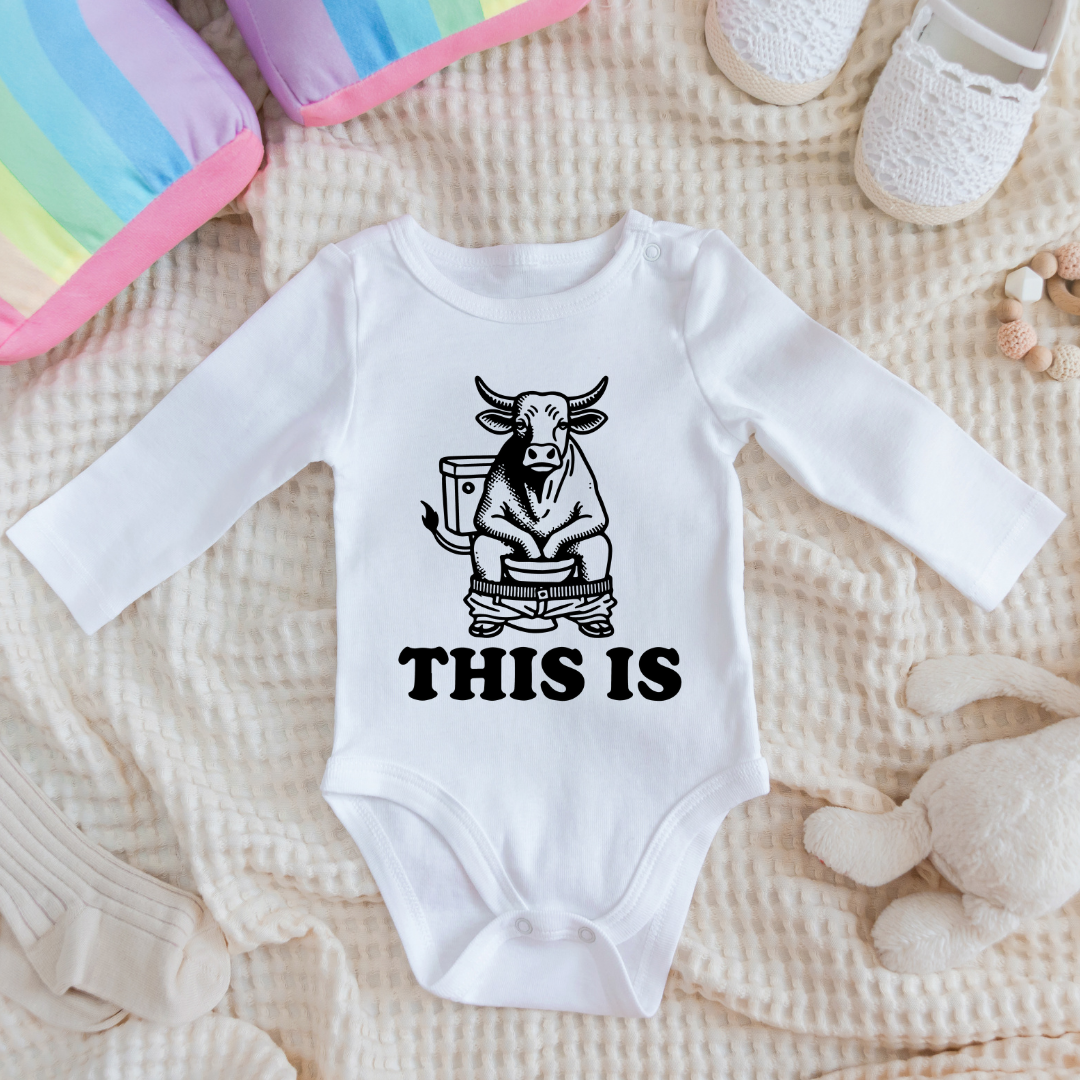 Baby Bodysuit Onesie This Is Bull Long Sleeves