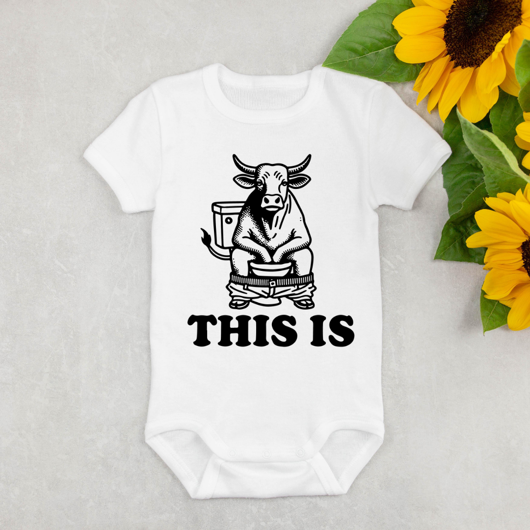 Baby Bodysuit Onesie Printed This Is Bull