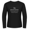 Black Tshirt Long Sleeves Printed Sensitive Content