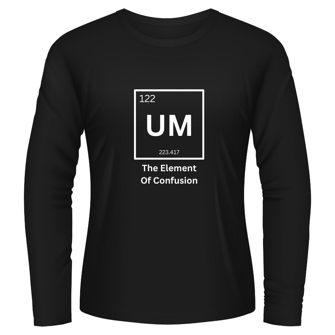 Black Tshirt Long Sleeves Printed Um