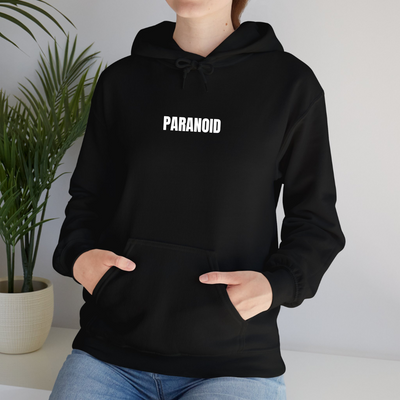 Black Hoodie Printed Paranoid