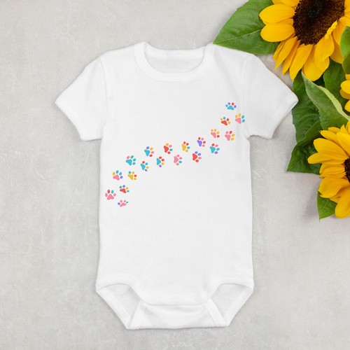 Baby Bodysuit Onesie Printed Paws