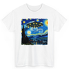 T Shirt Printed Starry Night UFO Aliens