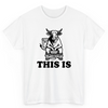 White T Shirt Printed This Is Bull