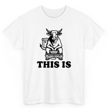 Load image into Gallery viewer, White T Shirt Printed This Is Bull

