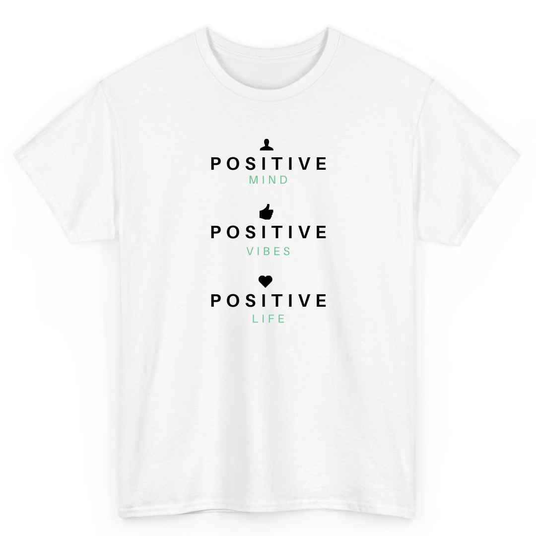 White T Shirt Printed Positive