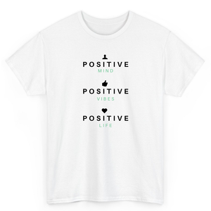 White T Shirt Printed Positive