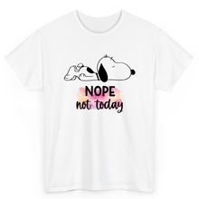 Load image into Gallery viewer, White T Shirt Printed Nope Not Today
