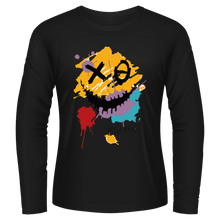 Load image into Gallery viewer, Black Tshirt Long Sleeves Printed Groovy Smile
