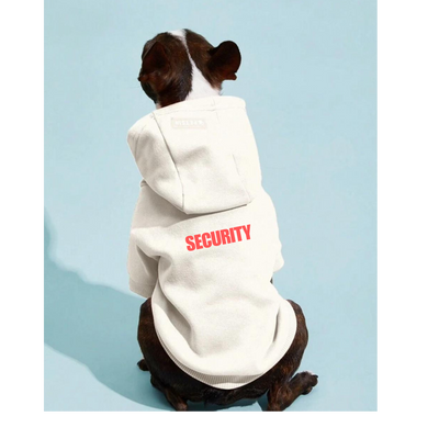 Pet Hoodie Beige Small Dogs Printed Security