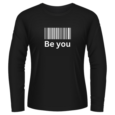 Black Tshirt Long Sleeves Printed Be You