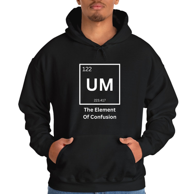 Black Hoodie Printed Um Element Of Confusion