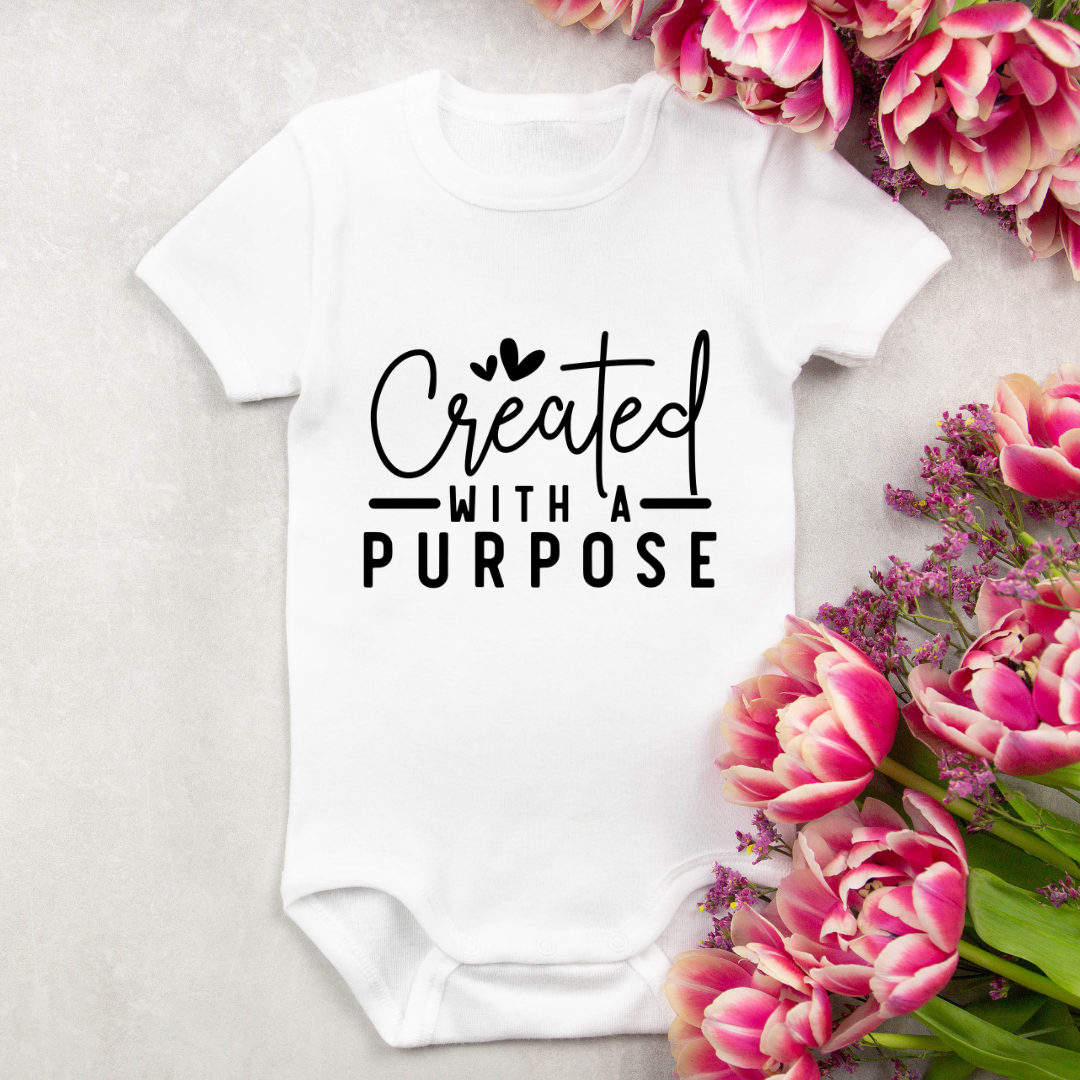 Baby Bodysuit Onesie Printed Created With Purpose