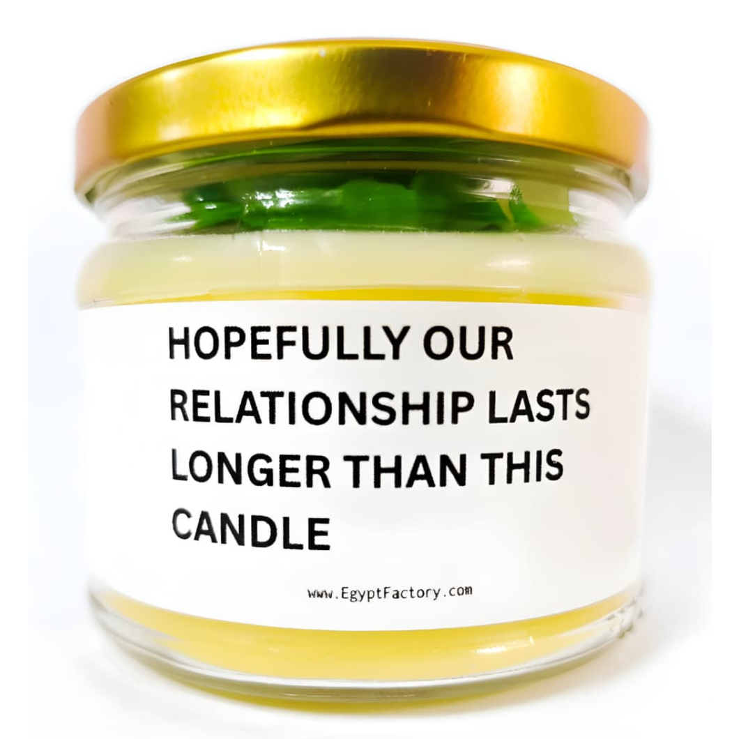 Scented Candle Hopefully Our Relationship Lasts Longer