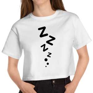 Cropped White T Shirt Printed ZzZzZz
