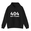 Black Hoodie Printed 404 Not Found