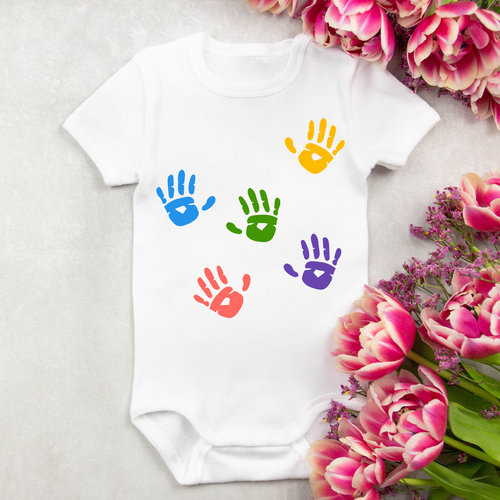 Baby Bodysuit Onesie Printed Five Khamsa