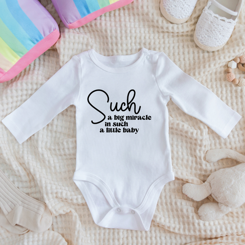 Baby Bodysuit Onesie Such A Miracle Long Sleeves