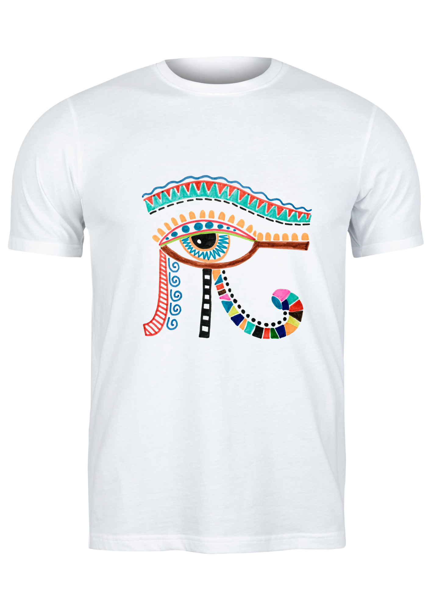 Unisex T Shirt Printed Colorful Eye of Horus
