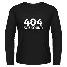 Load image into Gallery viewer, Black Tshirt Long Sleeves Printed Error 404
