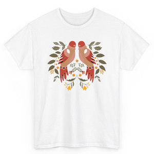 T Shirt Printed Love Birds