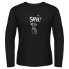 Black Tshirt Long Sleeves Printed Shhh