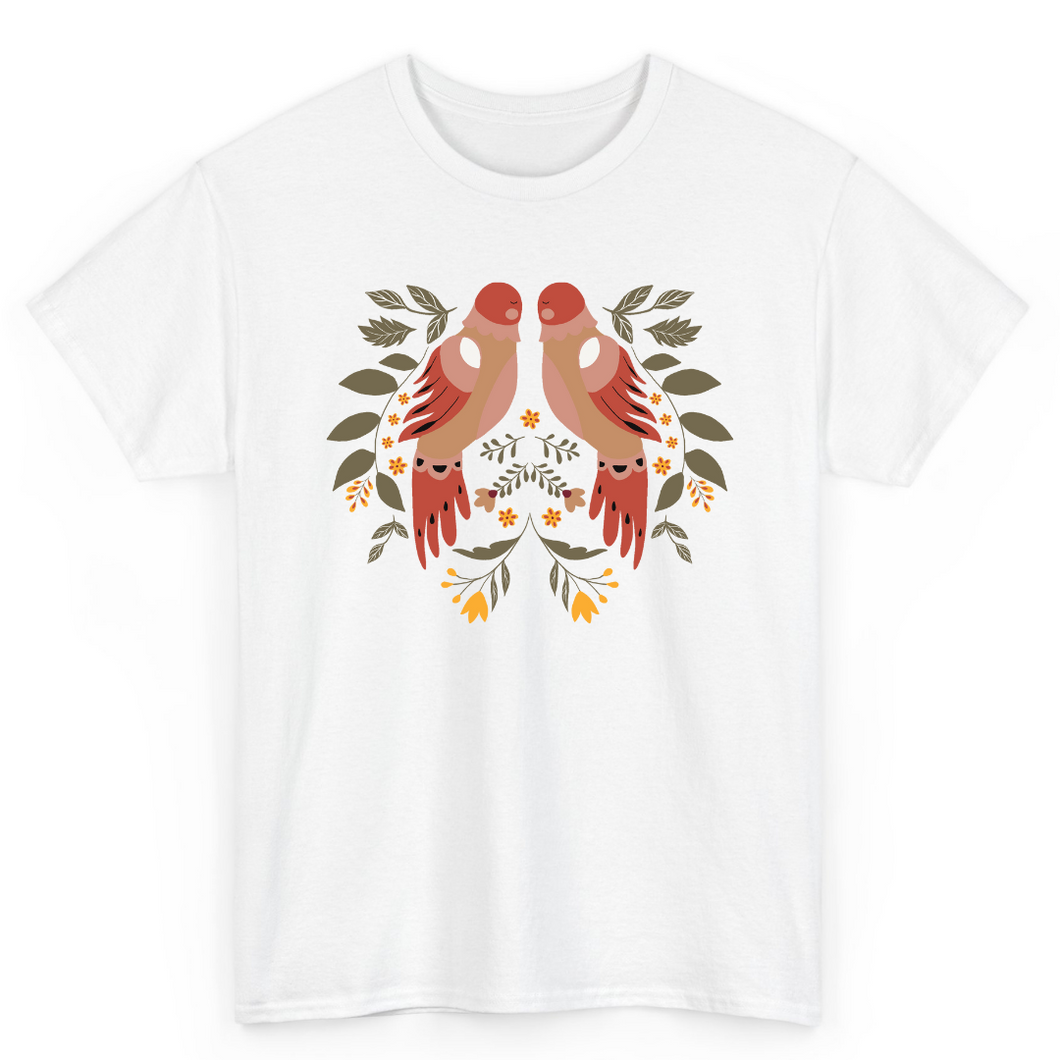 T Shirt Printed Love Birds