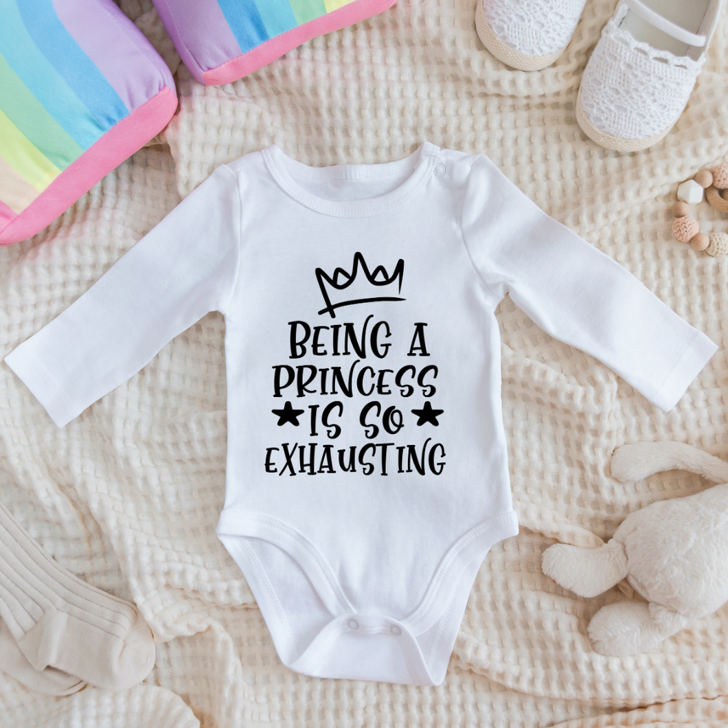Baby Bodysuit Onesie Being A Princesses Long Sleeves