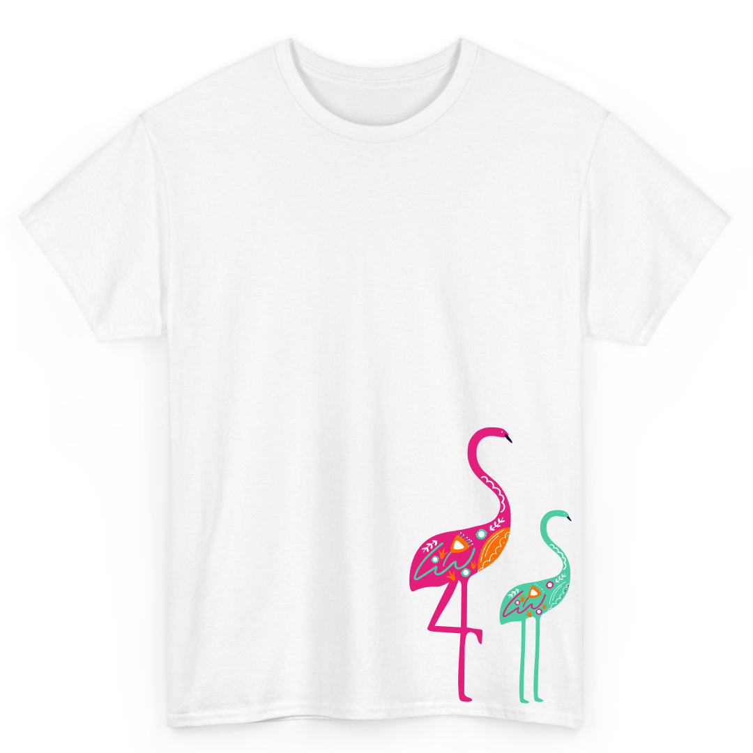 T Shirt Printed Flamingos