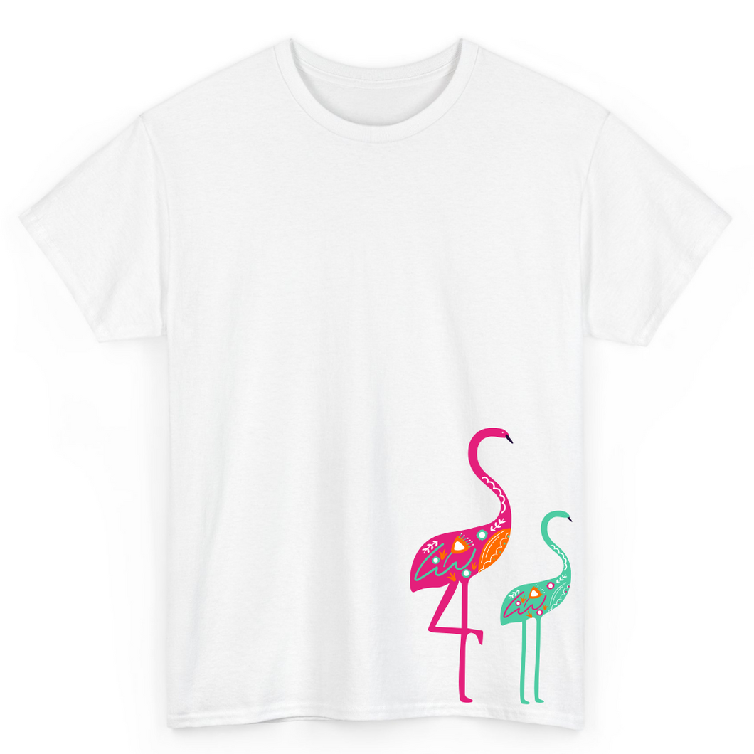 T Shirt Printed Flamingos