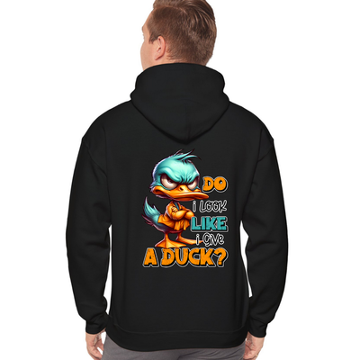 Black Hoodie Printed Give A Duck